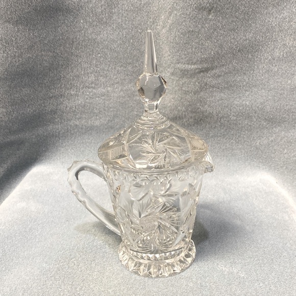 Bohemian Czech Republic Diamond Point Creamer - Picture 1 of 14